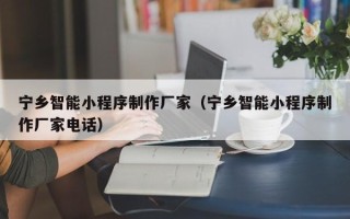 枝江宁乡智能小程序制作厂家（宁乡智能小程序制作厂家电话）